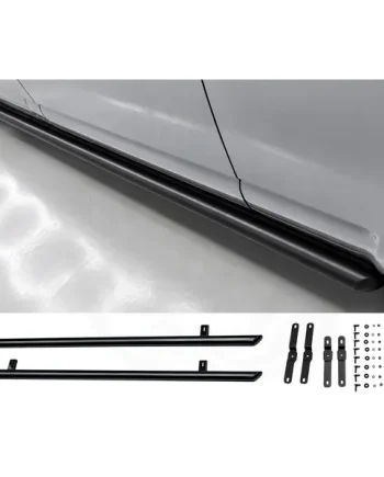 VW T6/T6.1 Gloss Black 70mm Streamline Angled Side Bars – LWB