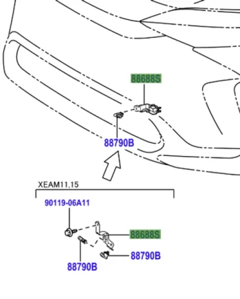 Toyota Bz4X (JPP) 2022 – BRACKET (FOR COOLER THERMISTOR)