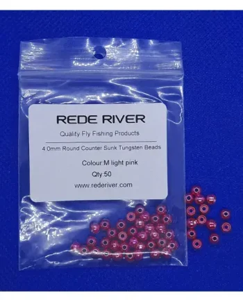 Metallic Light Pink Countersunk Tungsten Beads